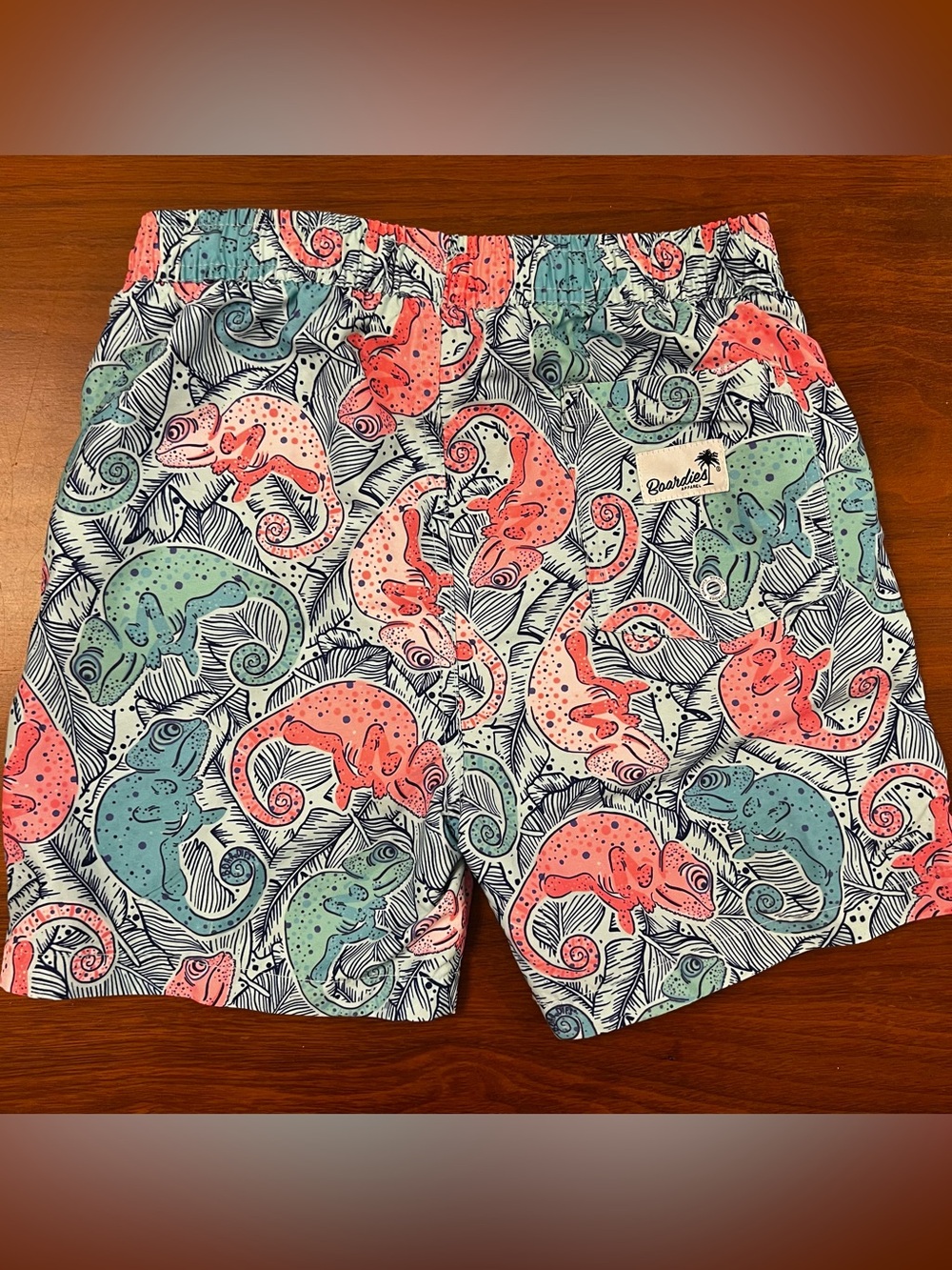 Boardies Apparel Kids Chameleon Swim Shorts Pink Blue Size 7-8